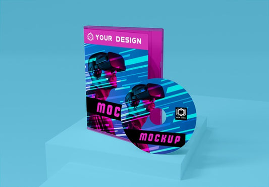 Free Gaming Abstract Packaging And Cd Mockup Psd