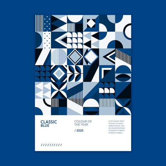 Free Geometric Poster Color Of The Year 2020 Psd