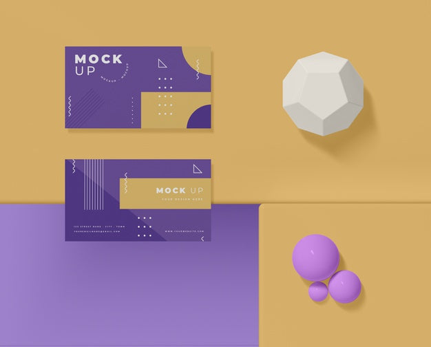Free Geometrical Shapes Concept Mock-Up Psd