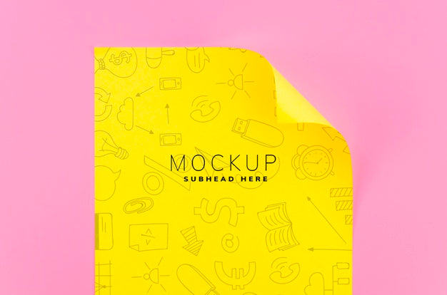 Free Geometry Paper Mock-Up With Little Sketches Psd