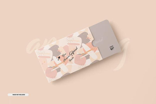 Free Gift Card Mockup With Card Holder Psd