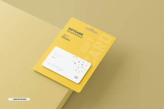 Free Gift Card With Card Holder Mockup Psd