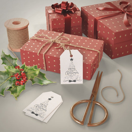 Free Gift Collection On Table Mock-Up Psd