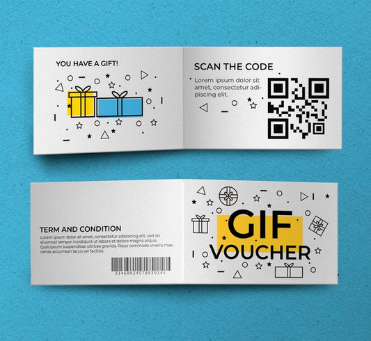 Free Gift Voucher Front And Back Mockup Psd