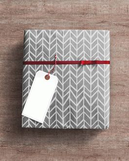 Free Gift Wrap Box Psd Mockup