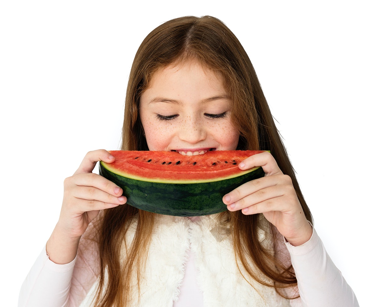 Free Girl Eating Watermelon Studio Concept