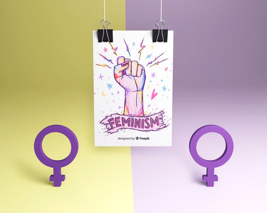 Free Girl Power Concept With Female Gender Signs Psd