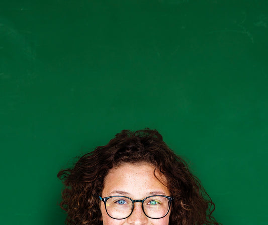 Free Girl With Curly Hair And Glasses