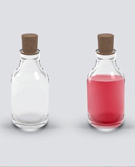 Free Glass Bottle Label Mockup