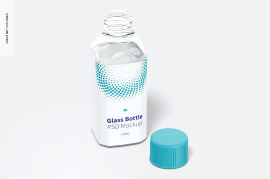 Free Glass Bottle Mockup Psd