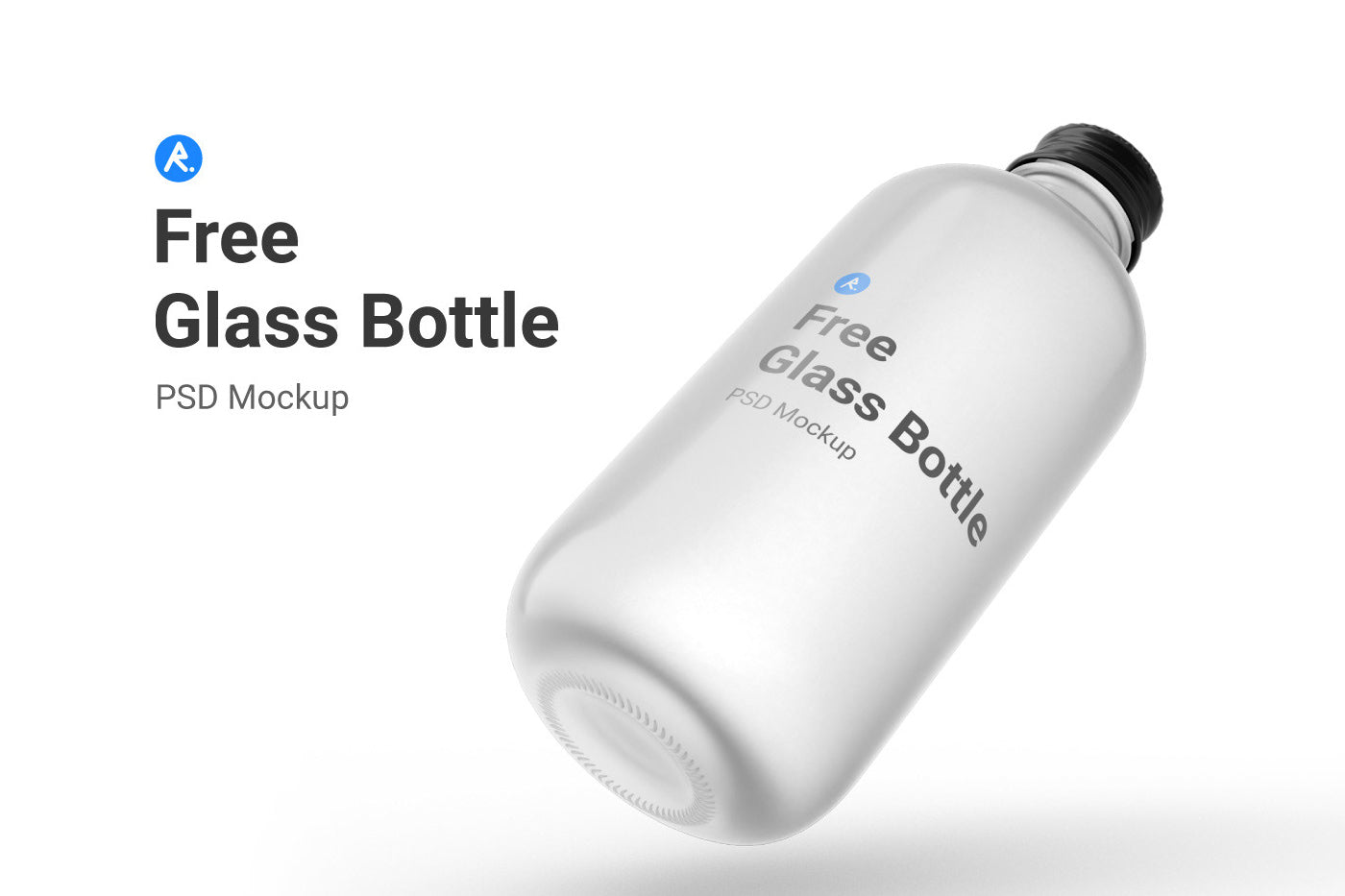 Free Glass Bottle Psd Mockup