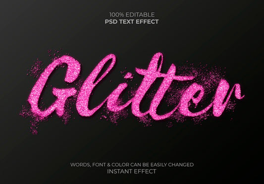 Free Glitter Text Effect Psd