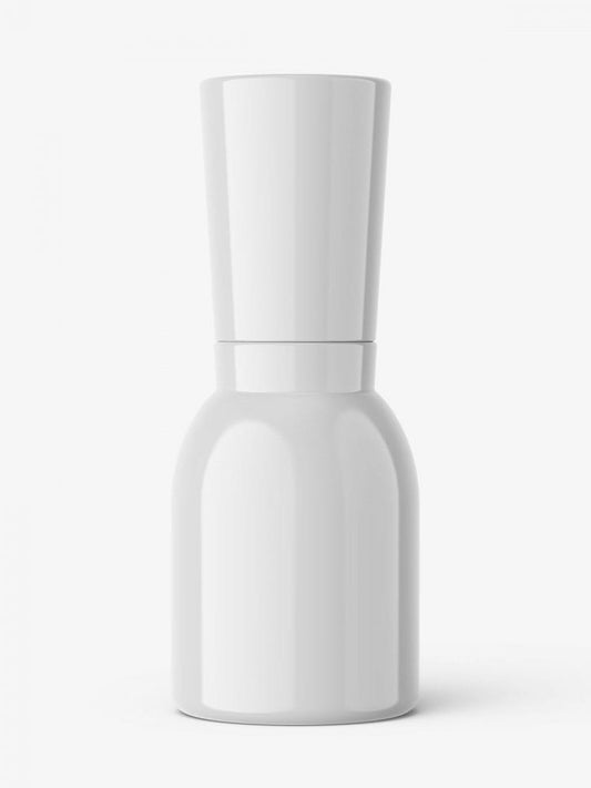 Free Glossy Bottle With Narrowing Neck Mockup