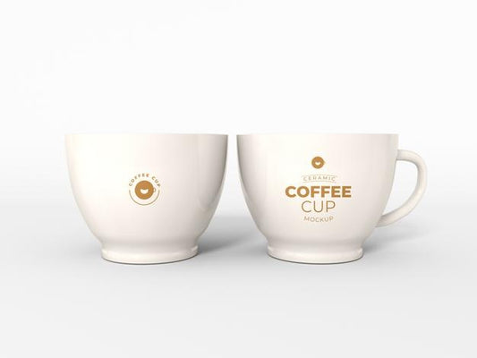 Free Glossy Ceramic Coffee Cup Mockup Psd