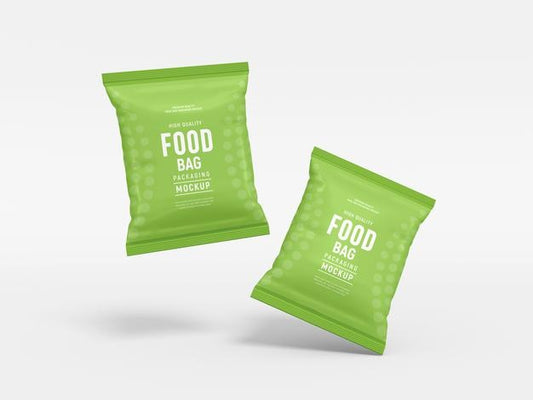 Free Glossy Foil Food Bag Packaging Mockup Psd