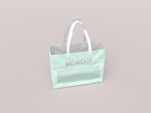 Free Glossy Realistic Shopping Bag Mockup Psd