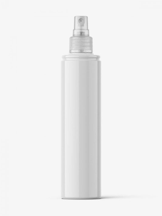 Free Glossy Spray Bottle Mockup