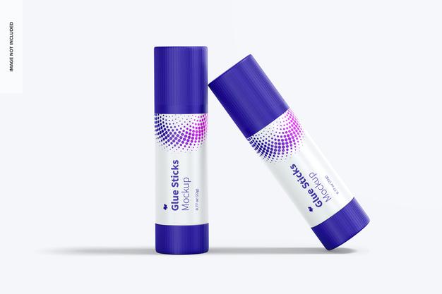 Free Glue Stick Mockup, Leaned Psd