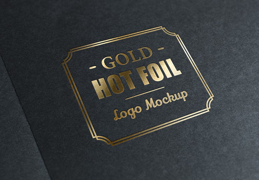 Free Gold Stamping Logo Mockup