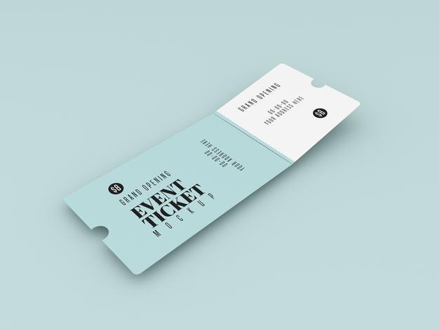 Free Grand Opening Event Ticket Mockup Psd
