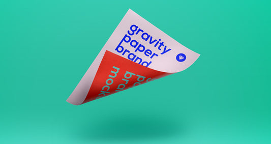Free Gravity Psd Paper Mockup Vol2