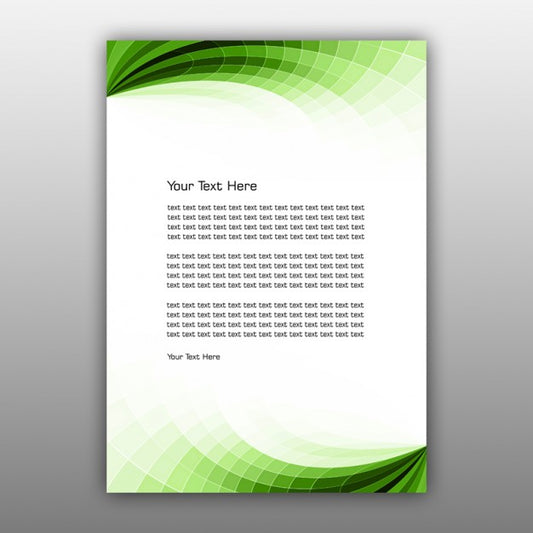 Free Green Abstract Brochure Design Psd