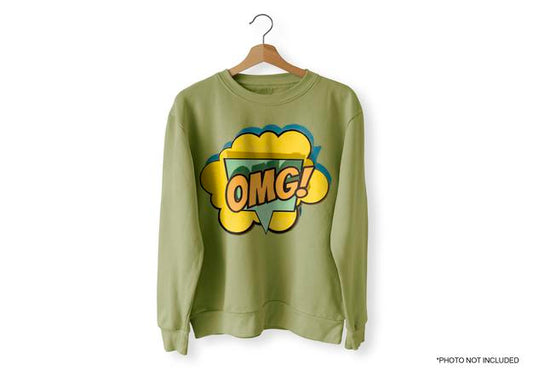Free Green Front Sweater Mockup Psd