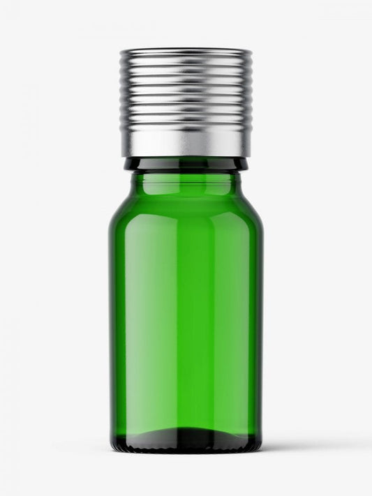 Free Green Pharmaceutical Bottle With Silver Cap