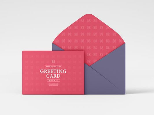 Free Greeting Card And Envelope Mockup Psd