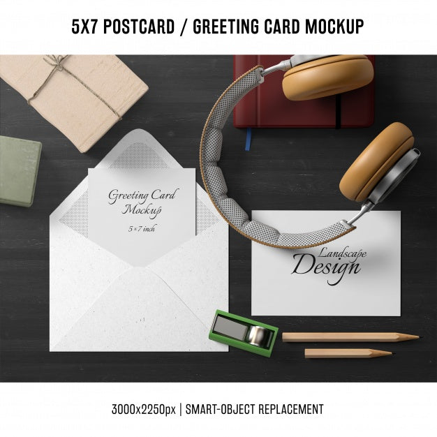 Free Greeting Card Mock Up Psd