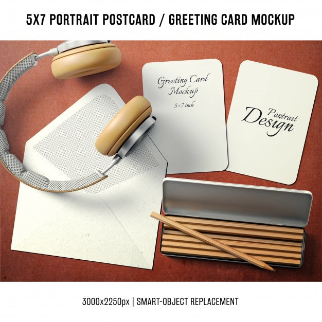 Free Greeting Card Mock Up Psd