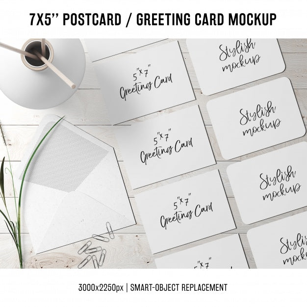 Free Greeting Card Mock Up Psd