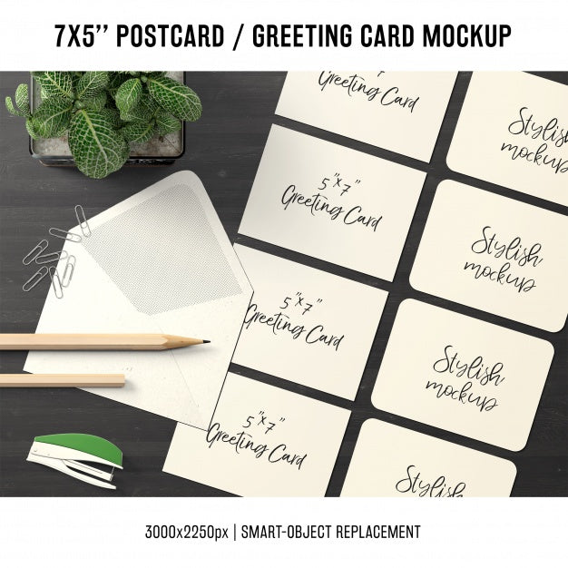 Free Greeting Card Mock Up Psd