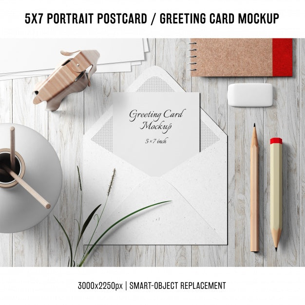 Free Greeting Card Mock Up Psd