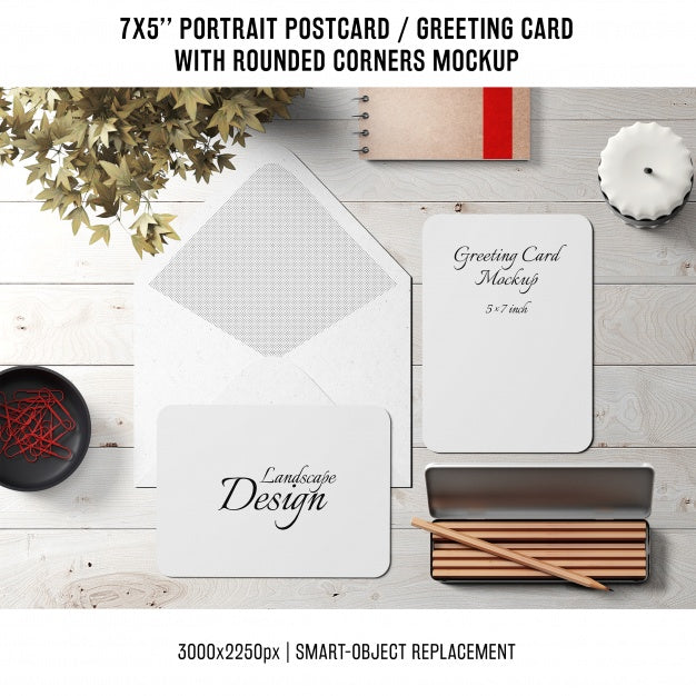 Free Greeting Card Mock Up Psd