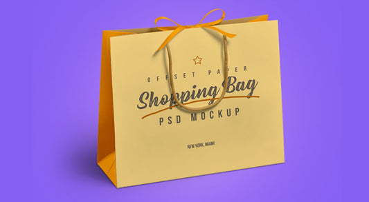 Free Grocery Paper Shopping Bag Mockup Psd