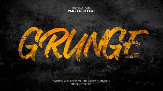 Free Grunge Text Effect Psd