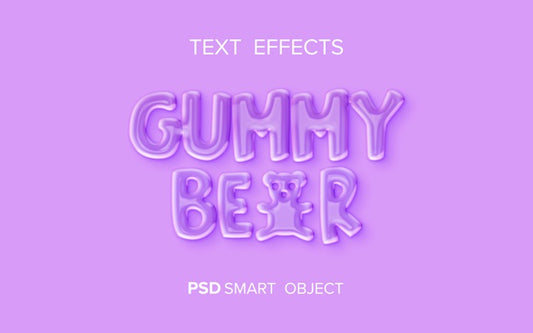 Free Gummy Bear Liquid Text Effect Psd