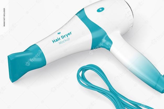 Free Hair Dryer Mockup, Close Up Psd