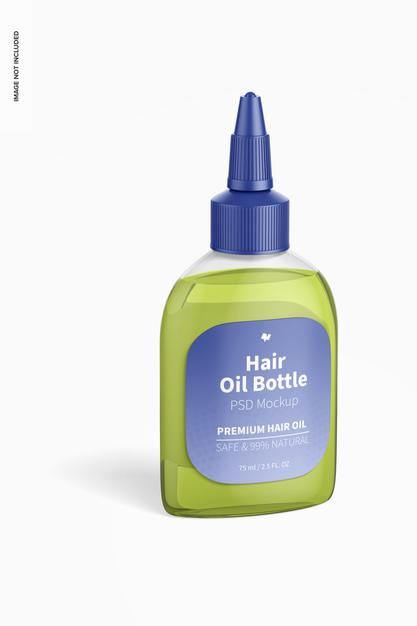 Free Hair Oil Bottle Mockup Psd