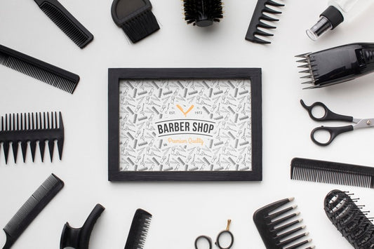 Free Hairdresser Concept Mock-Up Psd