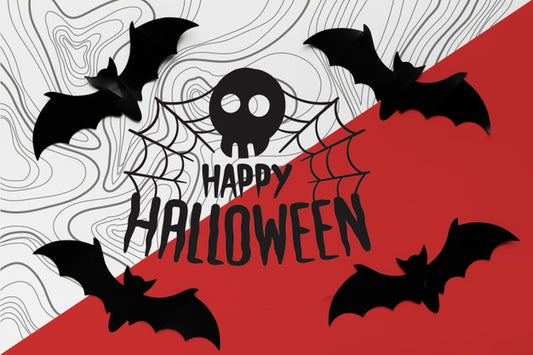 Free Halloween Concept With Spiderweb Silhouette Psd