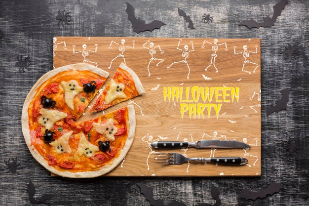 Free Halloween Day With Specific Pizza Concept Psd