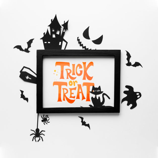 Free Halloween Day With Trick Or Treat Message Psd