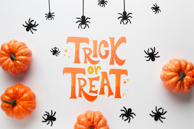 Free Halloween Frame With Pumpkins And Spiders Psd