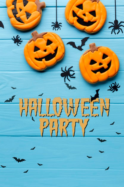 Free Halloween Party With Sweet Treats Psd