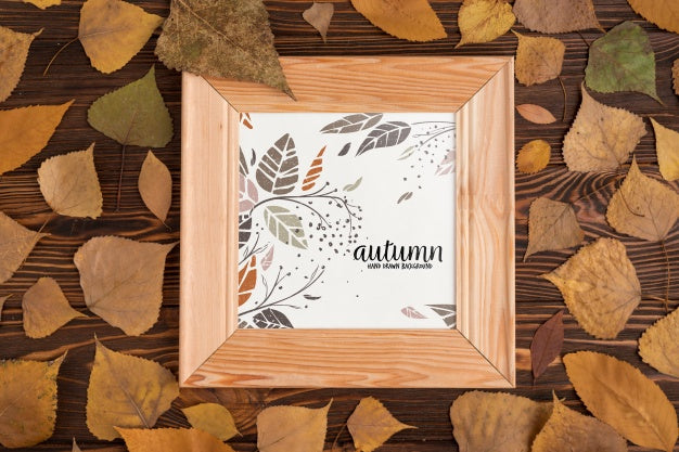 Free Halloween Wooden Frame Mockup Psd