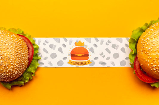 Free Hamburger Banner With Delicious Fast-Food Burgers Psd