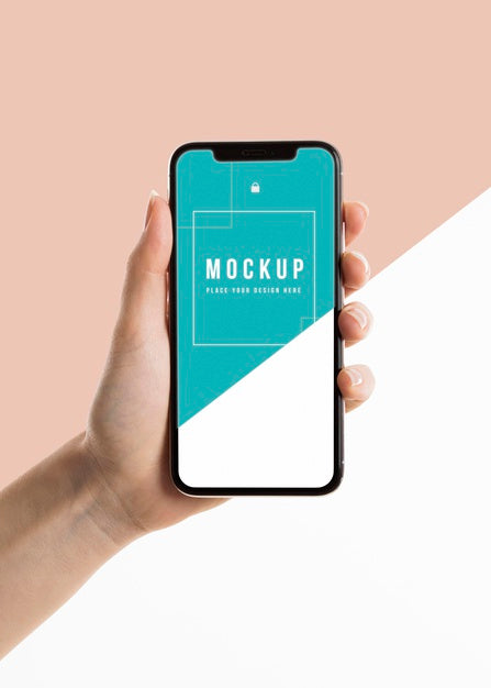 Free Hand Holding A Smartphone Mock-Up Psd