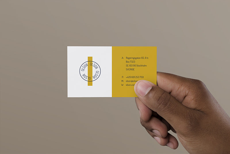 Free Hand Holding Business Card